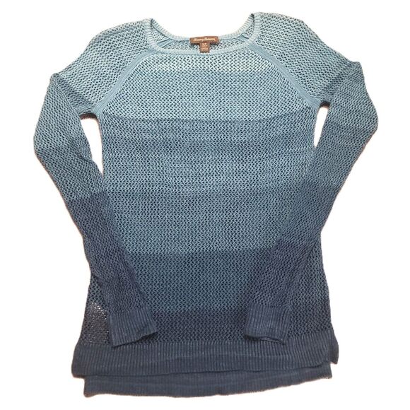 Tommy Bahama Tops - Tommy Bahama Women's S  Open Knit Mesh Pullover Sweater Beach Cover Up Blue
